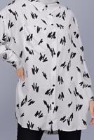 Vêtements hijab ÉCRU TUNIQUE À MOTIFS 50112-1 