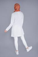 Hijab clothing WHITE COTTON TUNIC  8206 