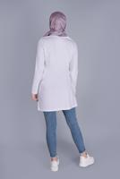 Hijab clothing WHITE MIX PATTERNED COTTON TUNIC 9206  