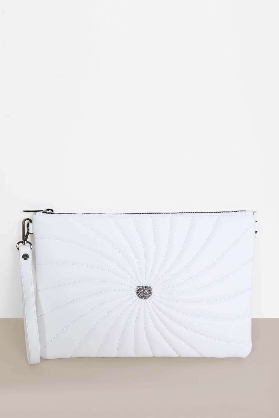 Hijab clothing WHITE ALVİNA PATTERNED STITCH DETAIL BAG 082 