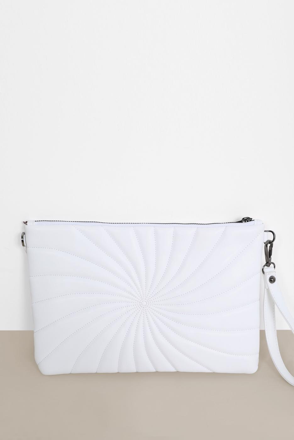 Hijab clothing WHITE ALVİNA PATTERNED STITCH DETAIL BAG 082 
