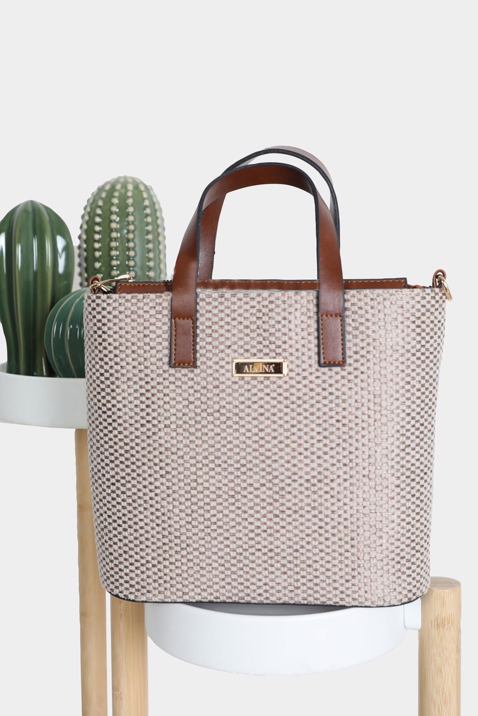 Tesettür giyim VİZON ALVİNA ÇANTA 140 