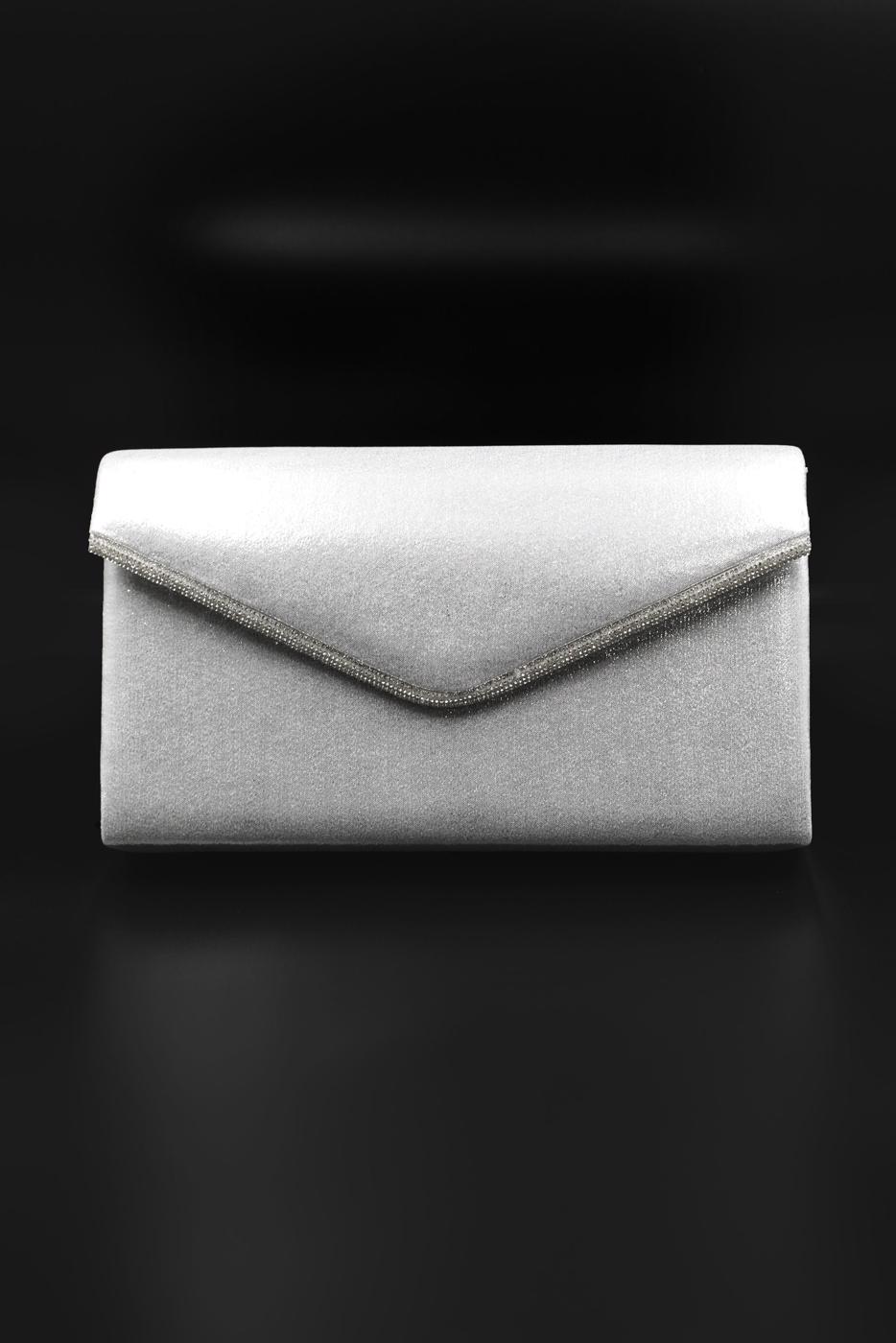 Hijab clothing SILVER ALVİNA GEM DETAIL EVENING BAG 407