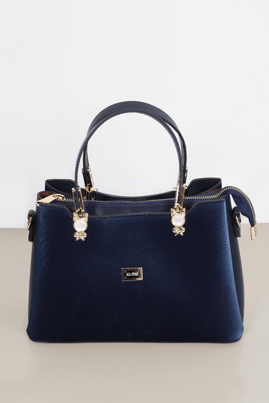 Tesettür giyim LACİVERT ALVİNA ÇANTA 2084 