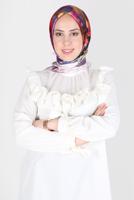 Tesettür giyim MOR ALVİNA DİJİTAL SURA EŞARP 8118 