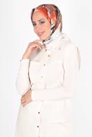 Tesettür giyim BEJ ALVİNA DİJİTAL SURA EŞARP 8118 