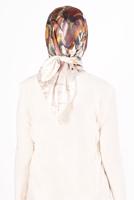 Tesettür giyim BEJ ALVİNA DİJİTAL SURA EŞARP 8118 