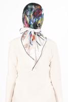 Tesettür giyim LACİVERT ALVİNA DİJİTAL SURA EŞARP 8118 