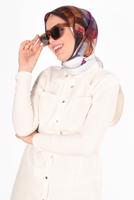 Tesettür giyim VİZON ALVİNA DİJİTAL SURA EŞARP 8118 