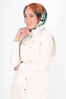 Tesettür giyim YEŞİL ALVİNA DİJİTAL SURA EŞARP 8118 