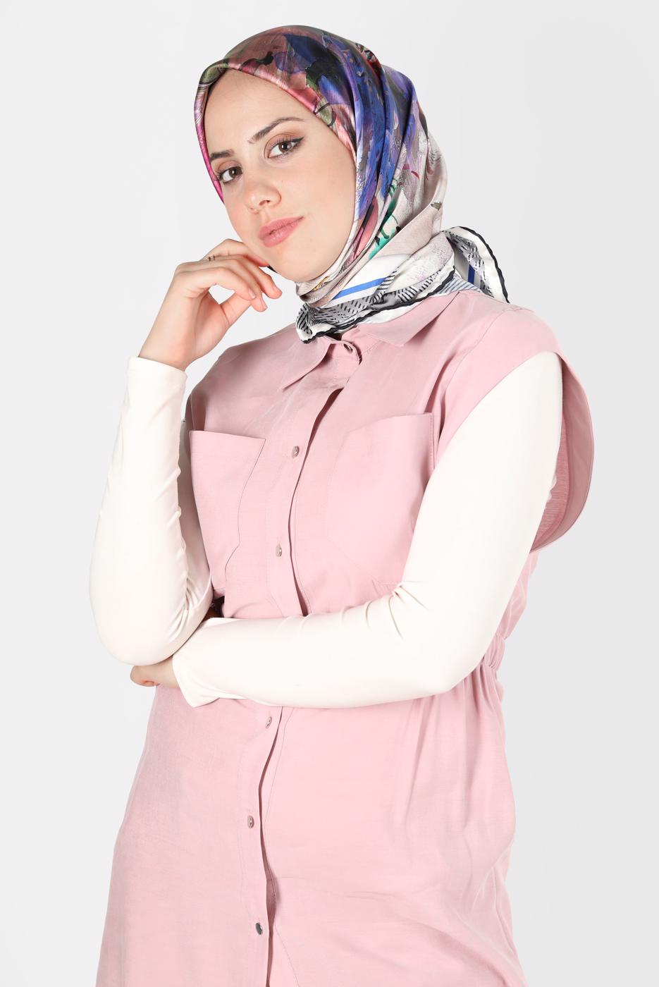 Tesettür giyim SİYAH ALVİNA DİJİTAL SURA EŞARP T 8120