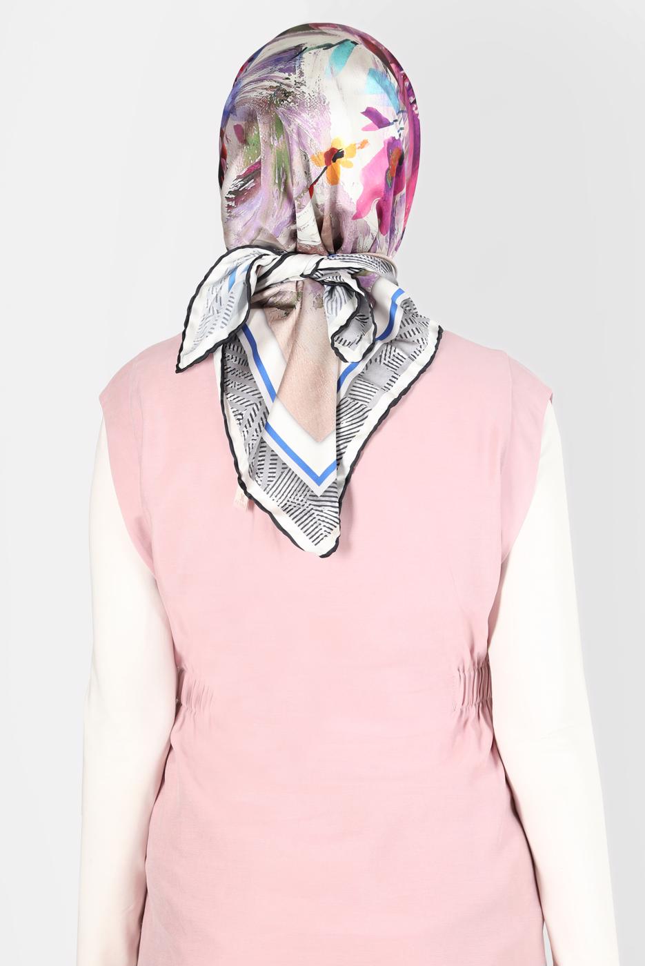 Tesettür giyim SİYAH ALVİNA DİJİTAL SURA EŞARP T 8120