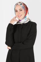 Tesettür giyim GÜMÜŞ ALVİNA DİJİTAL SURA EŞARP T 8120