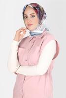 Tesettür giyim GRİ ALVİNA DİJİTAL SURA EŞARP T 8120