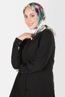 Tesettür giyim YEŞİL ALVİNA DİJİTAL SURA EŞARP T 8120