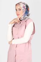 Tesettür giyim VİZON ALVİNA DİJİTAL SURA EŞARP T 8120