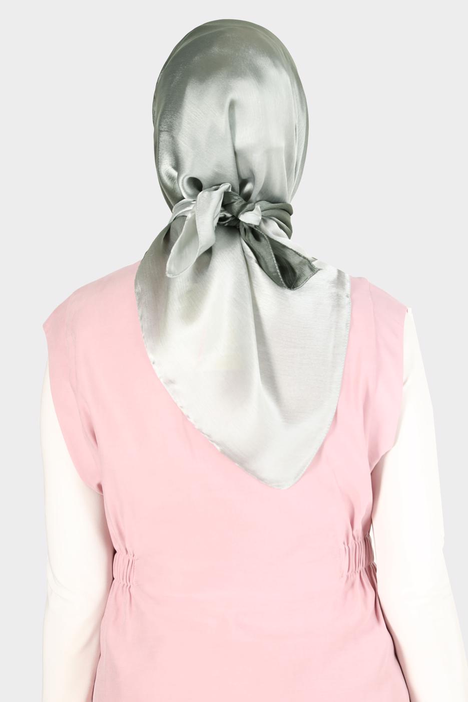 Tesettür giyim HAKİ ALVİNA JANJANLI DEGRADE EŞARP 8121 