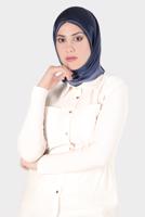 Tesettür giyim LACİVERT ALVİNA JANJANLI DEGRADE EŞARP 8121 