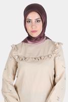 Tesettür giyim MÜRDÜM ALVİNA JANJANLI DEGRADE EŞARP 8121 