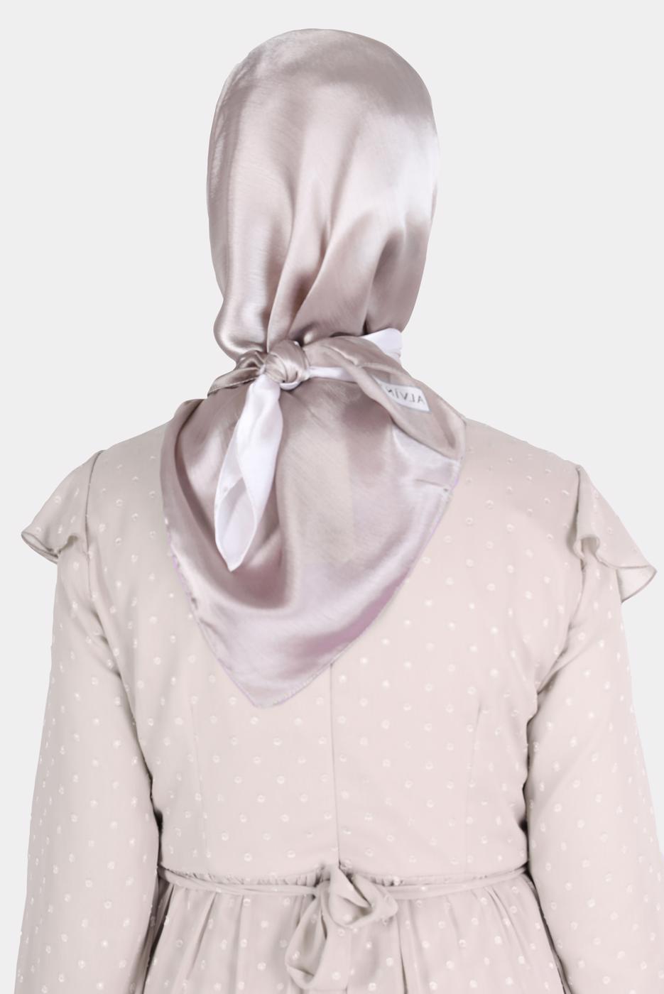 Tesettür giyim VİZON ALVİNA JANJANLI DEGRADE EŞARP 8121 