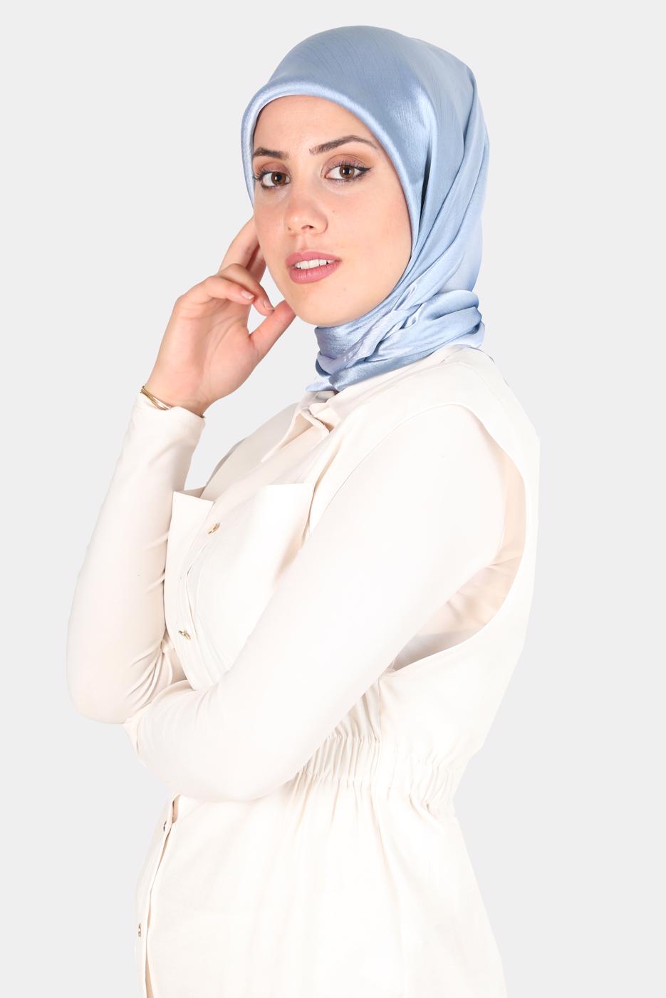 Tesettür giyim LACİVERT ALVİNA JANJANLI DEGRADE EŞARP 8121 