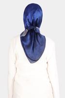 Tesettür giyim LACİVERT ALVİNA JANJANLI DEGRADE EŞARP 8121 