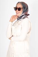 Tesettür giyim SİYAH ALVİNA DİJİTAL SURA EŞARP T 8122