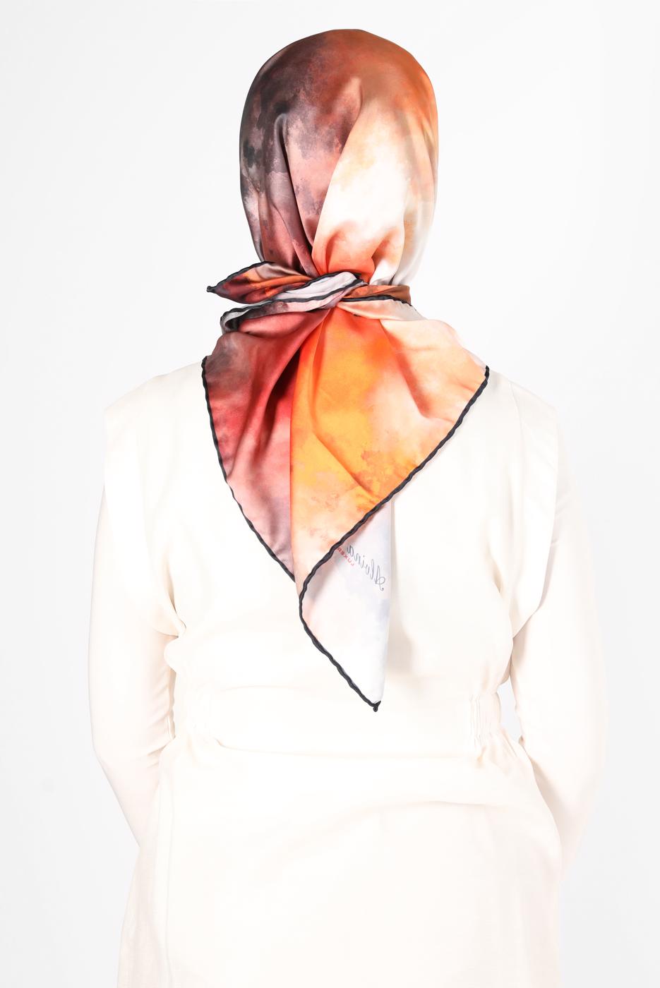 Tesettür giyim SİYAH ALVİNA DİJİTAL SURA EŞARP T 8122