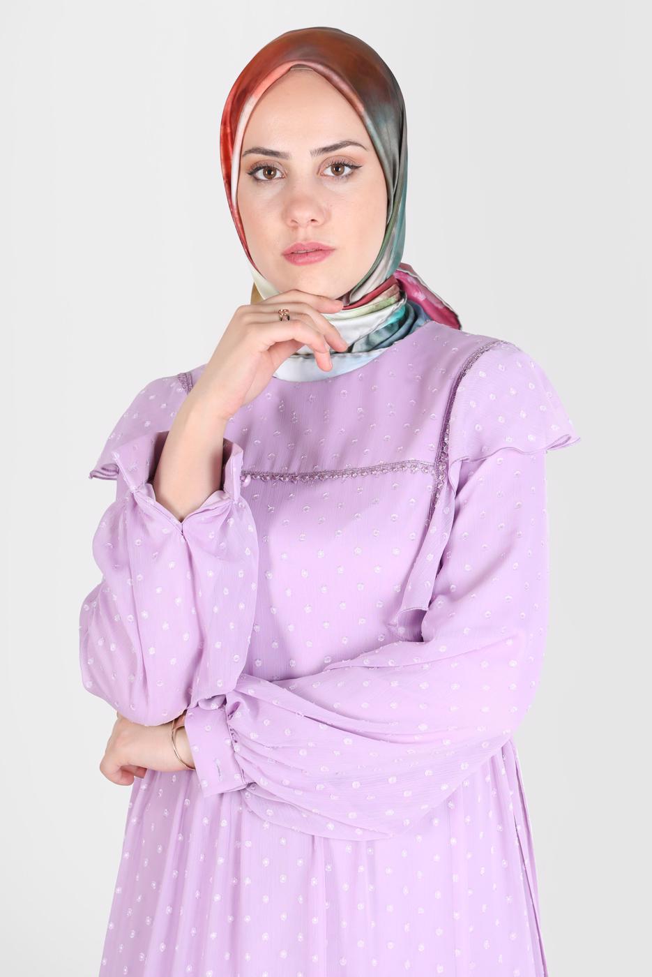 Tesettür giyim BEJ ALVİNA DİJİTAL SURA EŞARP T 8122