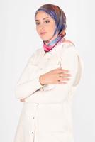 Tesettür giyim LACİVERT ALVİNA DİJİTAL SURA EŞARP T 8122