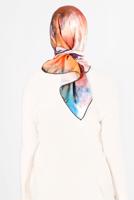 Tesettür giyim LACİVERT ALVİNA DİJİTAL SURA EŞARP T 8122