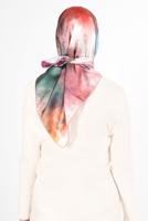 Tesettür giyim PUDRA ALVİNA DİJİTAL SURA EŞARP T 8122