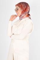 Tesettür giyim KAHVE ALVİNA DİJİTAL SURA EŞARP T 8122