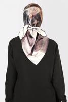 Tesettür giyim SİYAH ALVİNA DİJİTAL SURA EŞARP T 8123