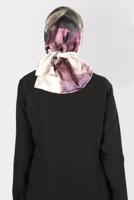 Tesettür giyim MOR ALVİNA DİJİTAL SURA EŞARP T 8123