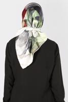 Tesettür giyim GÜMÜŞ ALVİNA DİJİTAL SURA EŞARP T 8123