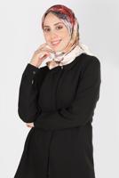 Tesettür giyim VİZON ALVİNA DİJİTAL SURA EŞARP T 8123