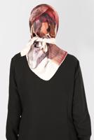 Tesettür giyim VİZON ALVİNA DİJİTAL SURA EŞARP T 8123