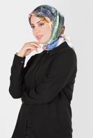 Tesettür giyim PUDRA ALVİNA DİJİTAL SURA EŞARP T 8123