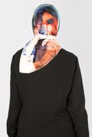 Tesettür giyim PUDRA ALVİNA DİJİTAL SURA EŞARP T 8123