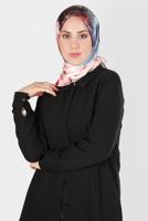 Tesettür giyim PEMBE ALVİNA DİJİTAL SURA EŞARP T 8123