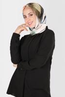 Tesettür giyim VİZON ALVİNA DİJİTAL SURA EŞARP T 8123