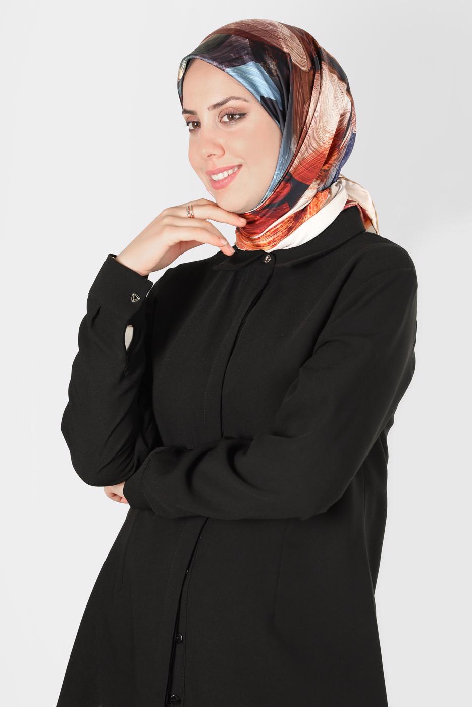 Tesettür giyim KAHVE ALVİNA DİJİTAL SURA EŞARP T 8123