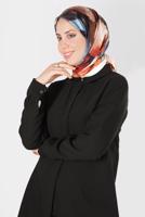 Tesettür giyim KAHVE ALVİNA DİJİTAL SURA EŞARP T 8123