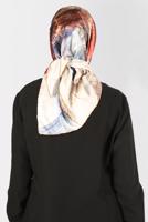 Tesettür giyim KAHVE ALVİNA DİJİTAL SURA EŞARP T 8123