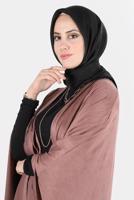 Tesettür giyim SİYAH ALVİNA PARILTI BANTLI ŞAL T 8126