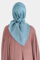 Tesettür giyim MAVİ ALVİNA PARILTI BANTLI ŞAL T 8126
