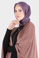 Tesettür giyim MOR ALVİNA PARILTI BANTLI ŞAL T 8126
