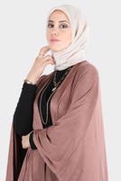 Tesettür giyim BEJ ALVİNA PARILTI BANTLI ŞAL T 8126