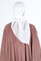 Tesettür giyim EKRU ALVİNA PARILTI BANTLI ŞAL T 8126